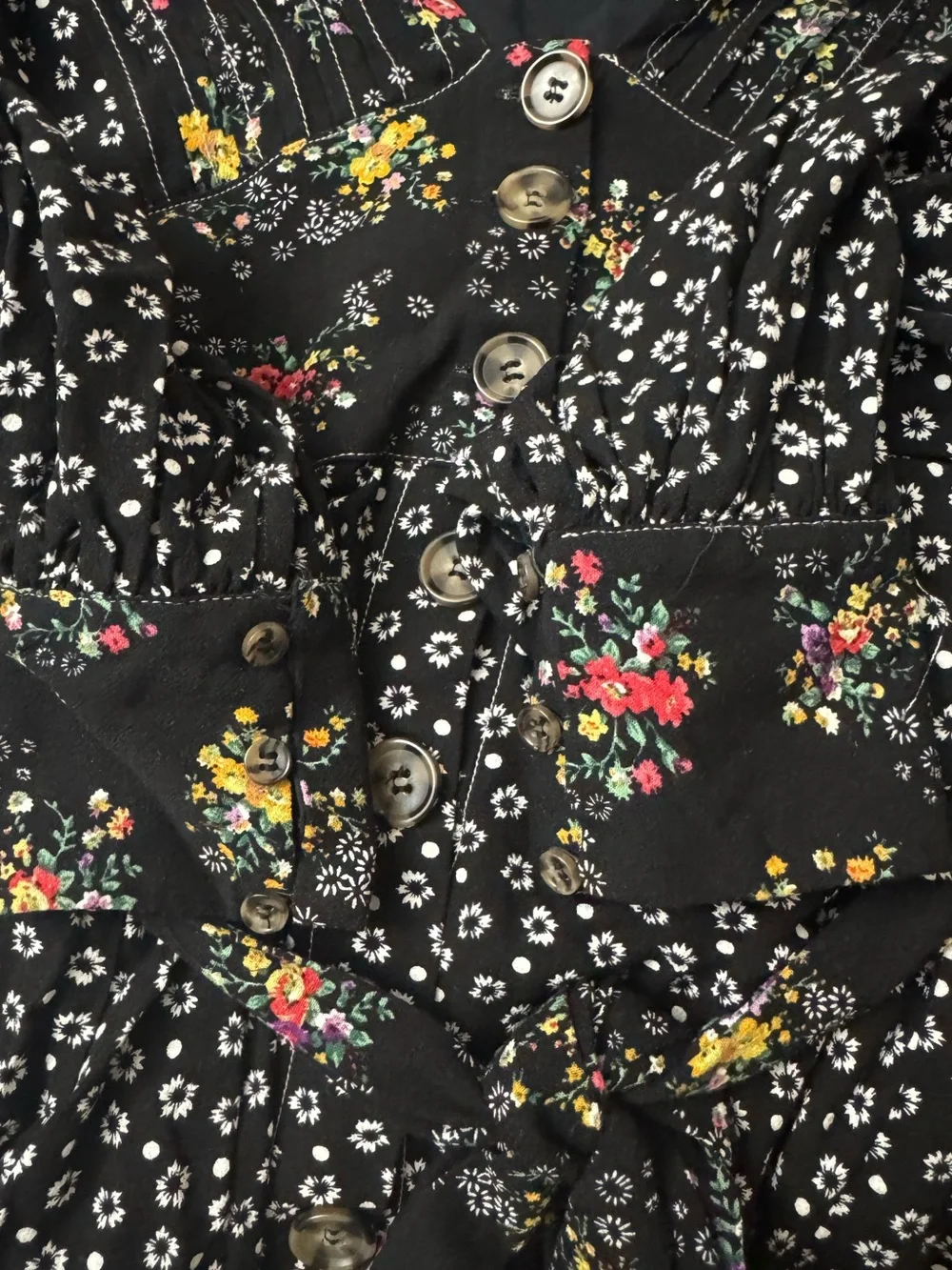 Free People Wonderland Print Dress With Mixed Patterns